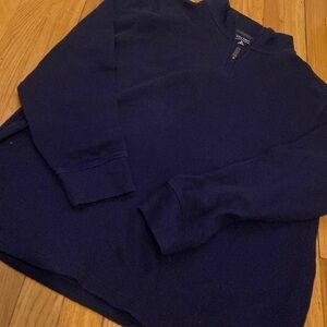 Mens collar style Club Room zip navy sweat XL EUC.